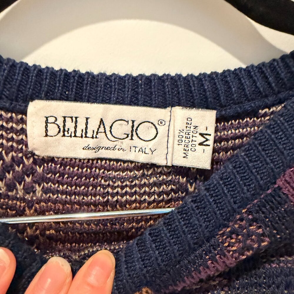 Bellagio Patchwork Knit Sweater – Designed in Ita… - image 4